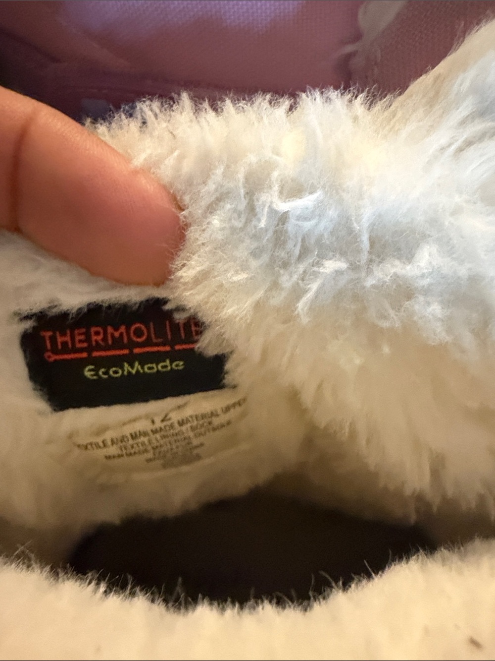Cat & Jack Pink and Purple Kids Winter Snow Boots with Faux Fur Trim - Picture 3 of 5